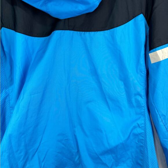 Nike Running Blue Black Jacket Women’s Medium Removable  Hood Sporty Athletic - Picture 10 of 11